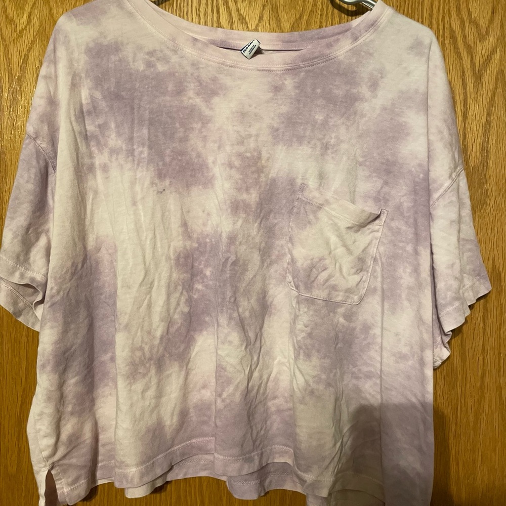 Old Navy XL Purple Tie Dye Crop Top